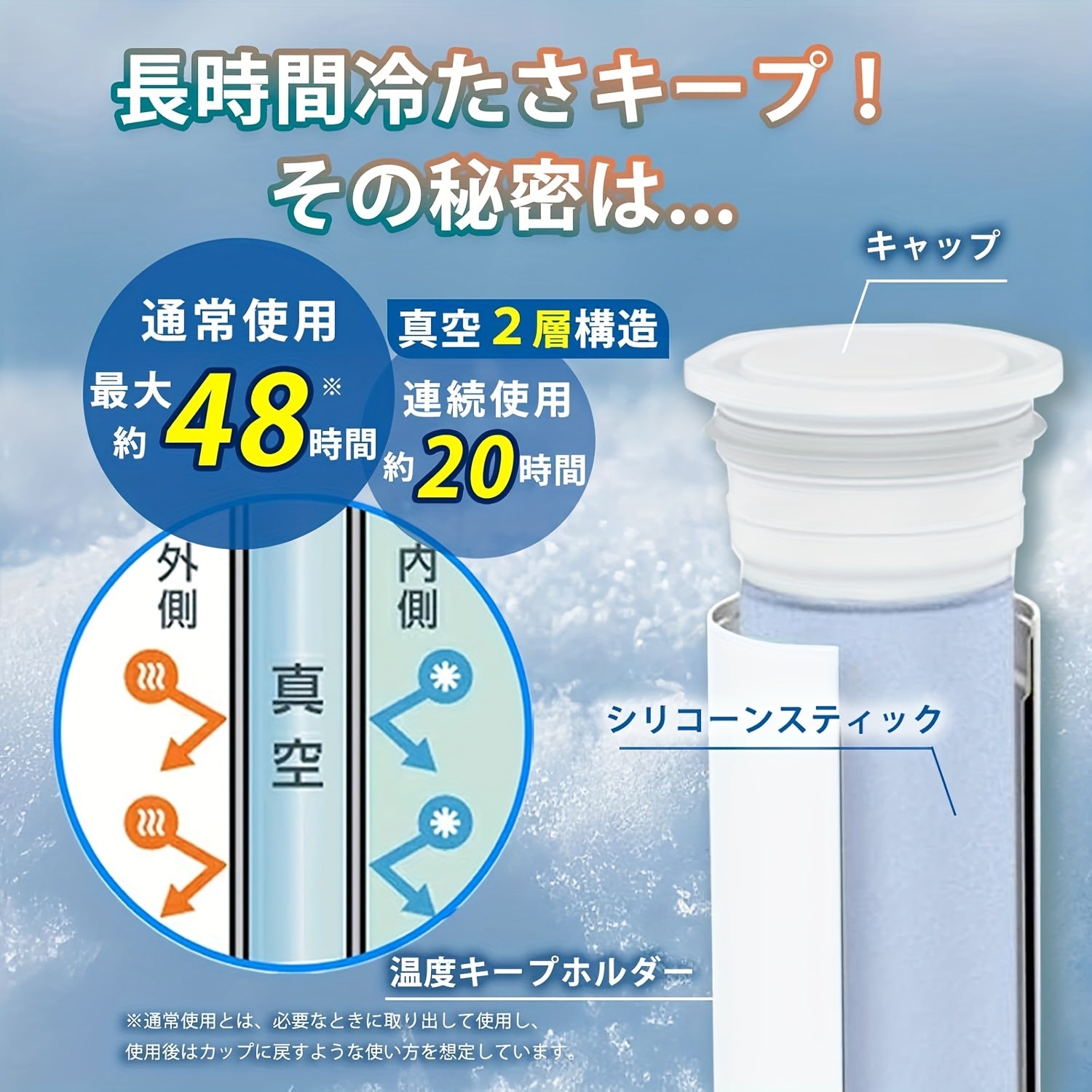 携帯用冷温氷カップ冷湿布スティック