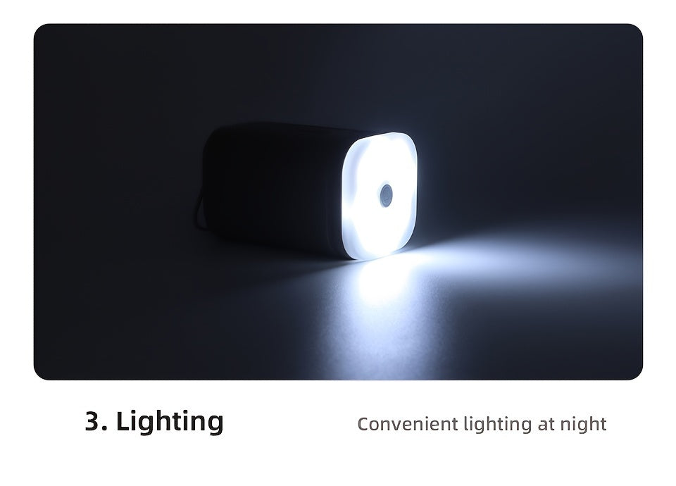 LEDライト付きコードレスミニエアポンプ