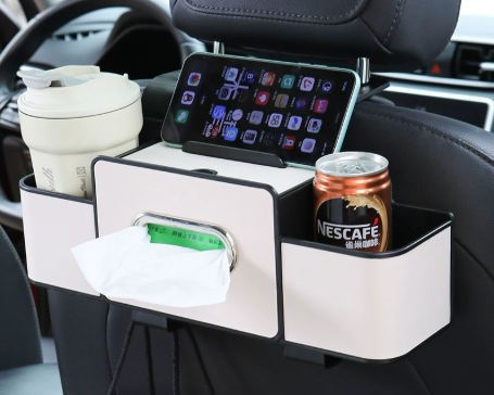 車用カップホルダー シートバック収納ボックス