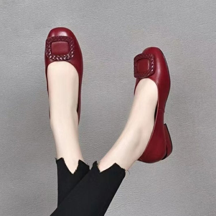 本革パンプス