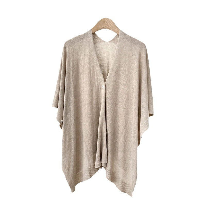 ファッショナブルで万能な長袖ニットカーディガン