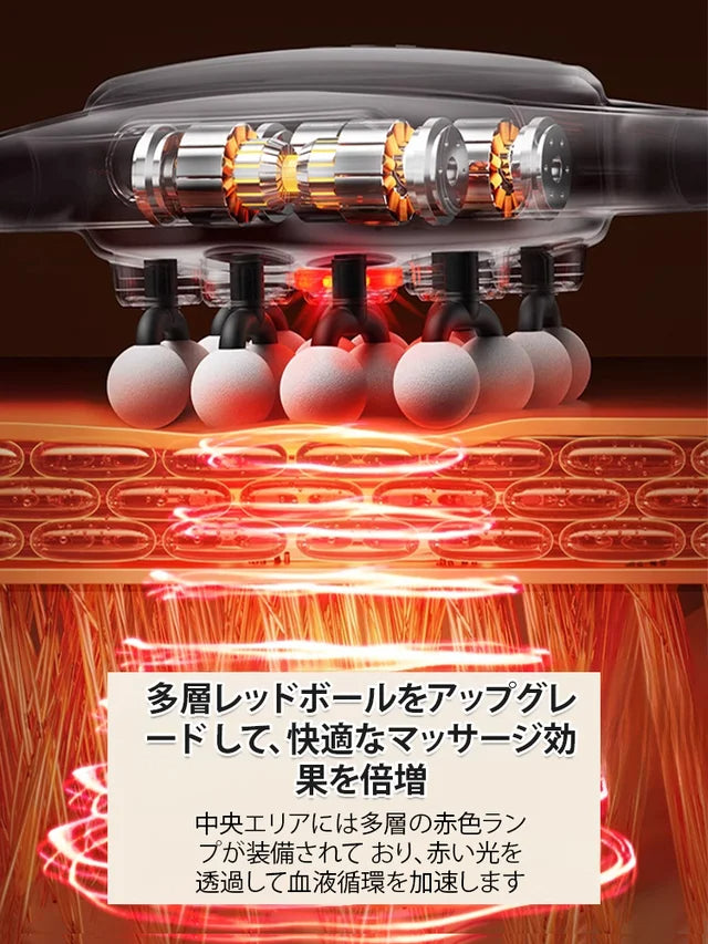 16頭筋膜ガンは強力で広範囲に全身をマッサージします