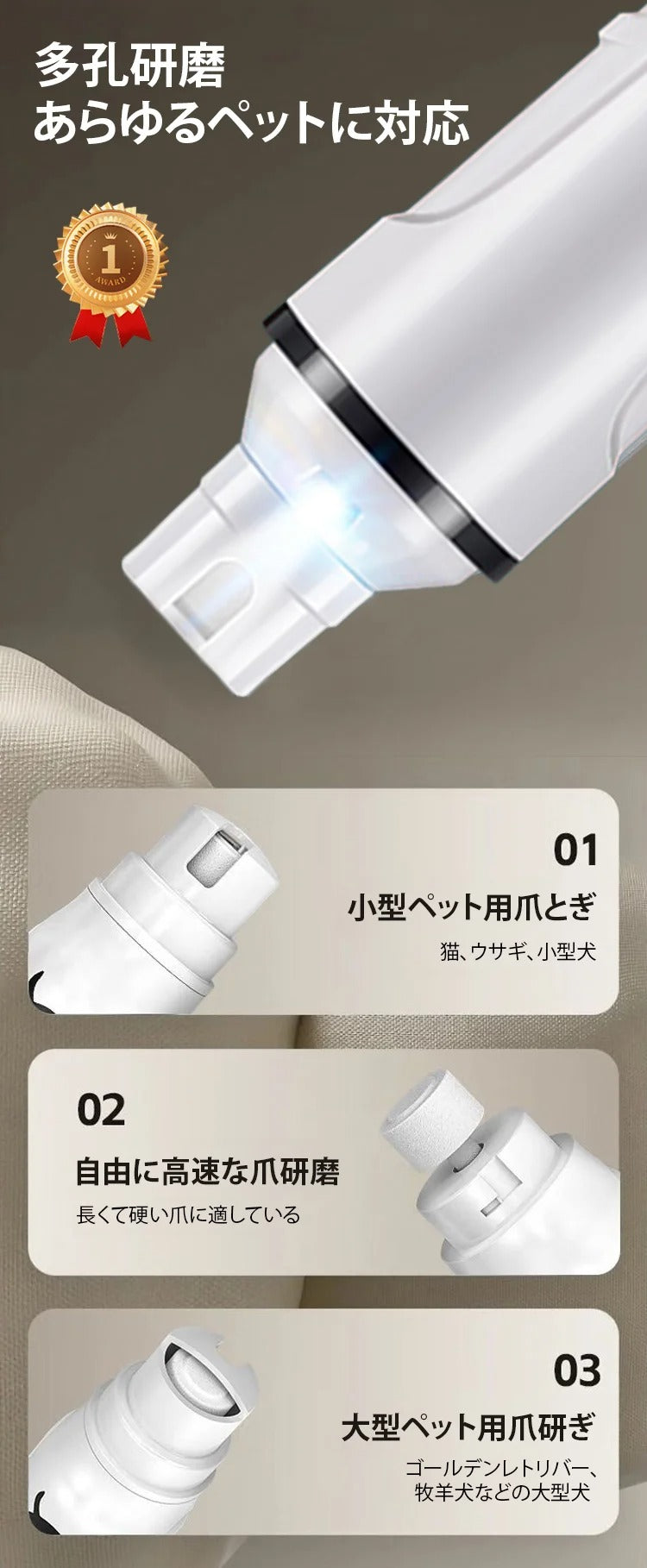LED照明スマート電動ペット爪研ぎ器